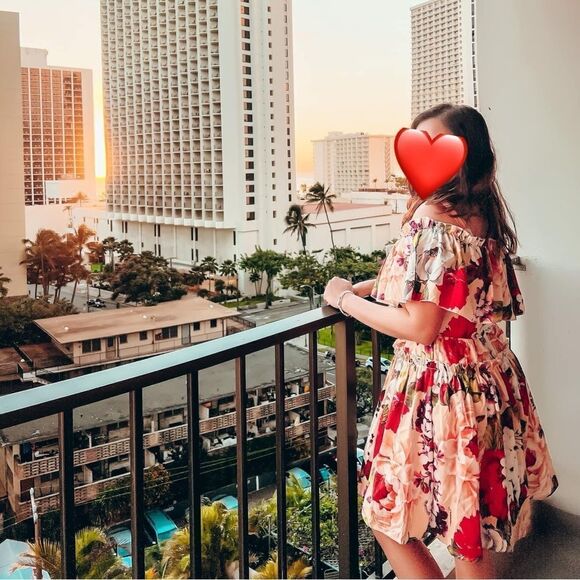 Floral Off shoulder Mini Dress Sz XLarge - Picture 6 of 7